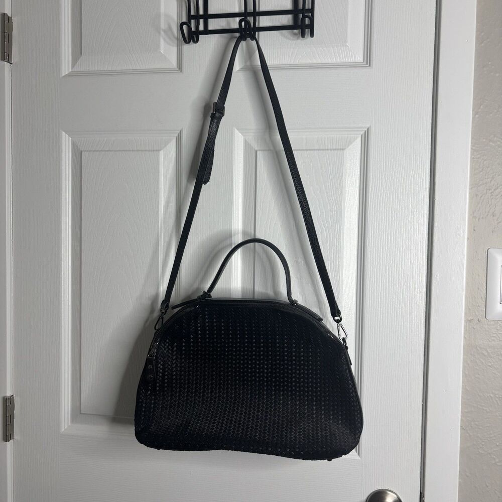 Giorgia Milani Woven Intrecciato Leather Dome Satchel